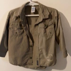 Old Navy distressed shirt. 2t. Roll up sleeves.